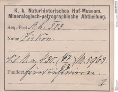 Etiketten zu Zirkon (NHMW-MIN-Ah323)
